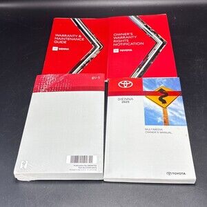 Toyota Sienna 2025 Owner's Manual By Toyota Paperback 2025 Owners Manual English